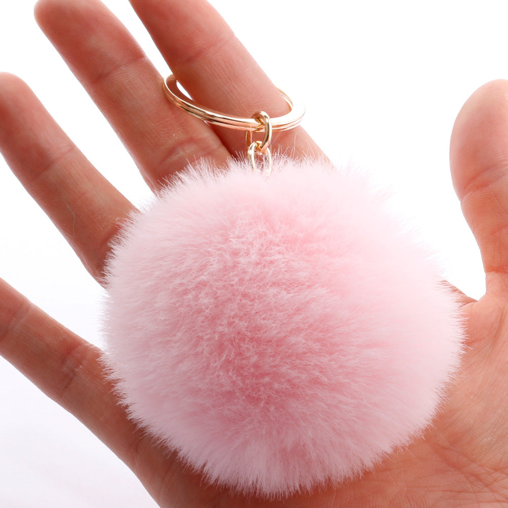 Wholesale 7CM Fur Ball Pom Pom Keychain